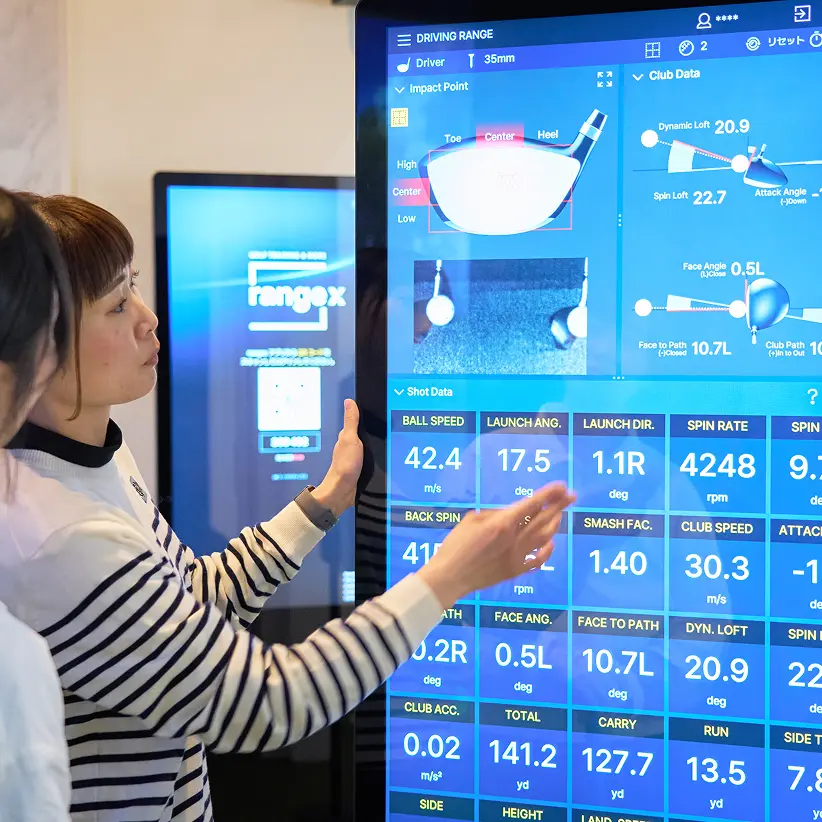 大画面表示で
ゴルフデータ分析